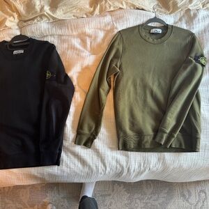 Stone island both olive green and black